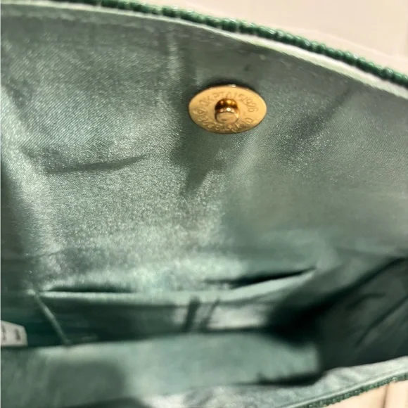 Altar'd State Beaded Shoulder Bag - Green and Beige Striped - Boho - Picture 6 of 12